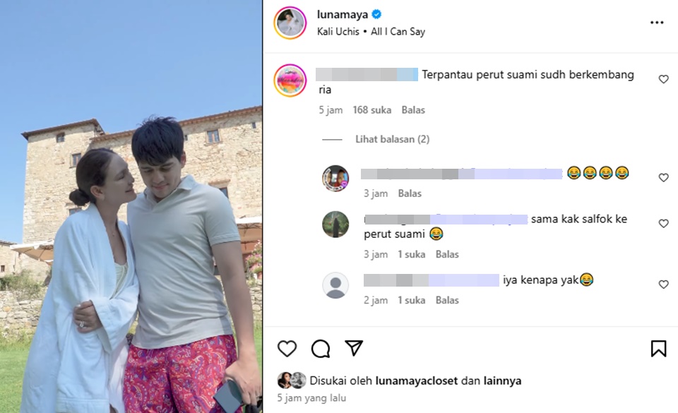 Perut Buncit Maxime Bouttier Saat Bulan Madu Bareng Luna Maya Bikin Salfok [Instagram]